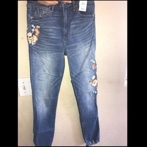 Abercrombie and Fitch floral jeans